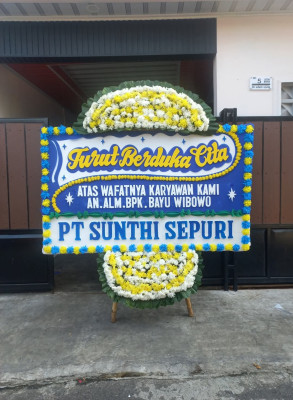 Papan Bunga Duka di Juata Permai